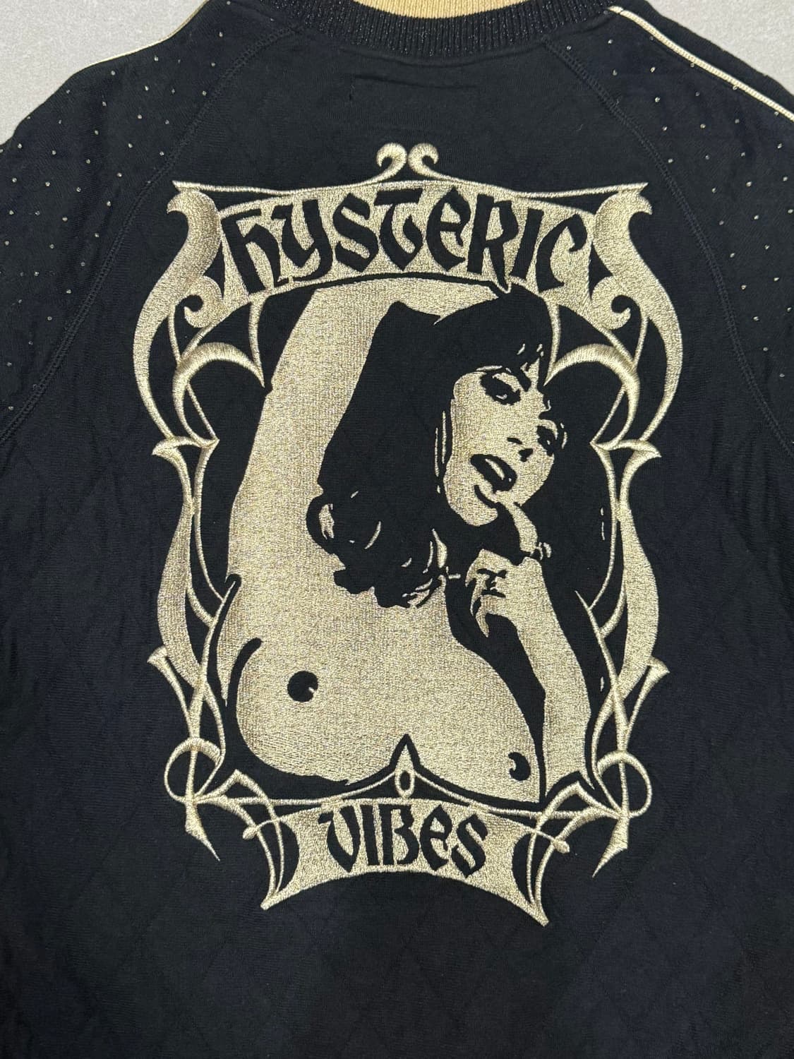 히스테릭 글래머 아카이브 자수 히스걸 쌍메두사 폴카닷 바시티 봄버 자켓 상품이미지3