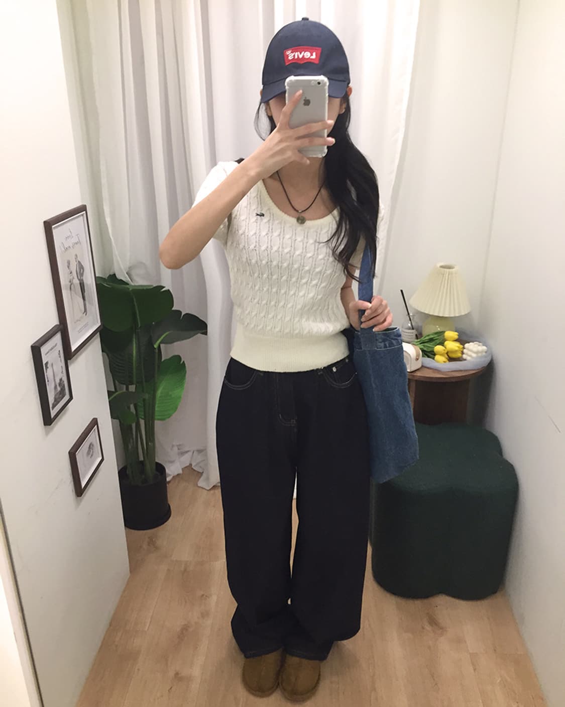 여성 라코스테 U넥 반팔니트 95 상품이미지1