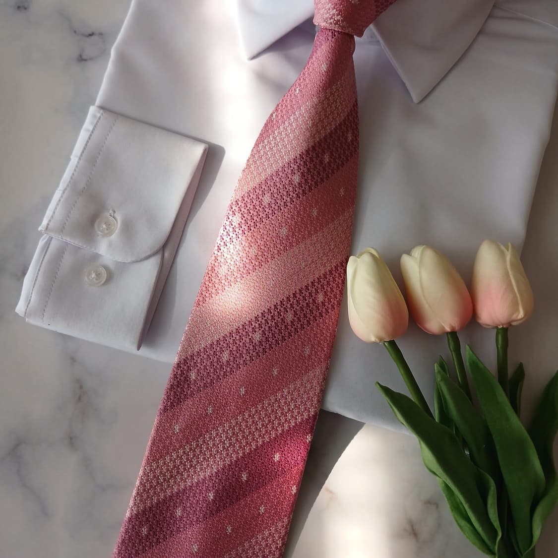 니나리치 실크 텍스처 스트라이프 넥타이 9.1cm A등급 A18985
 상품이미지5