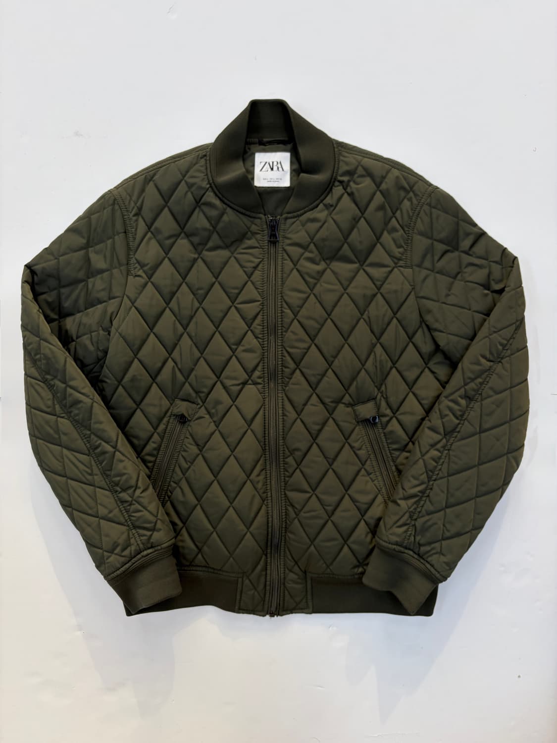 자라 카키 퀄팅 자켓 상품이미지1