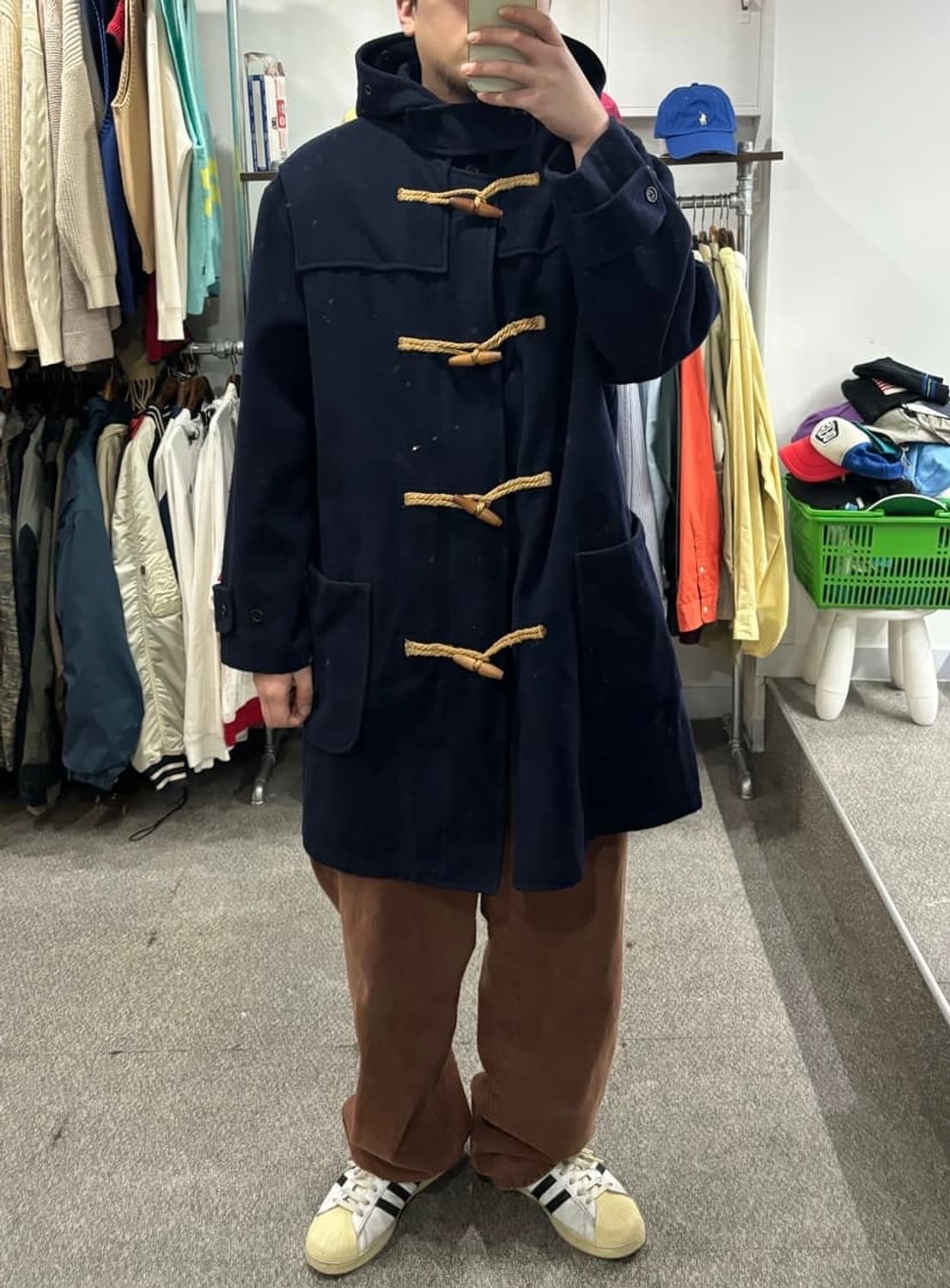 Polo Ralph Lauren 더플코트 네이비 떡볶이 후디 코트 상품이미지1