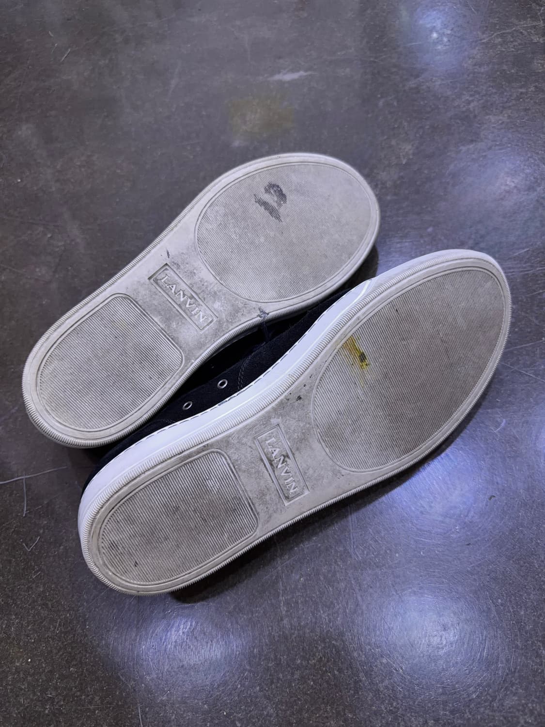 랑방 벨루어 스웨이드 블랙 애나멜 스니커즈 7 (260) 상품이미지8