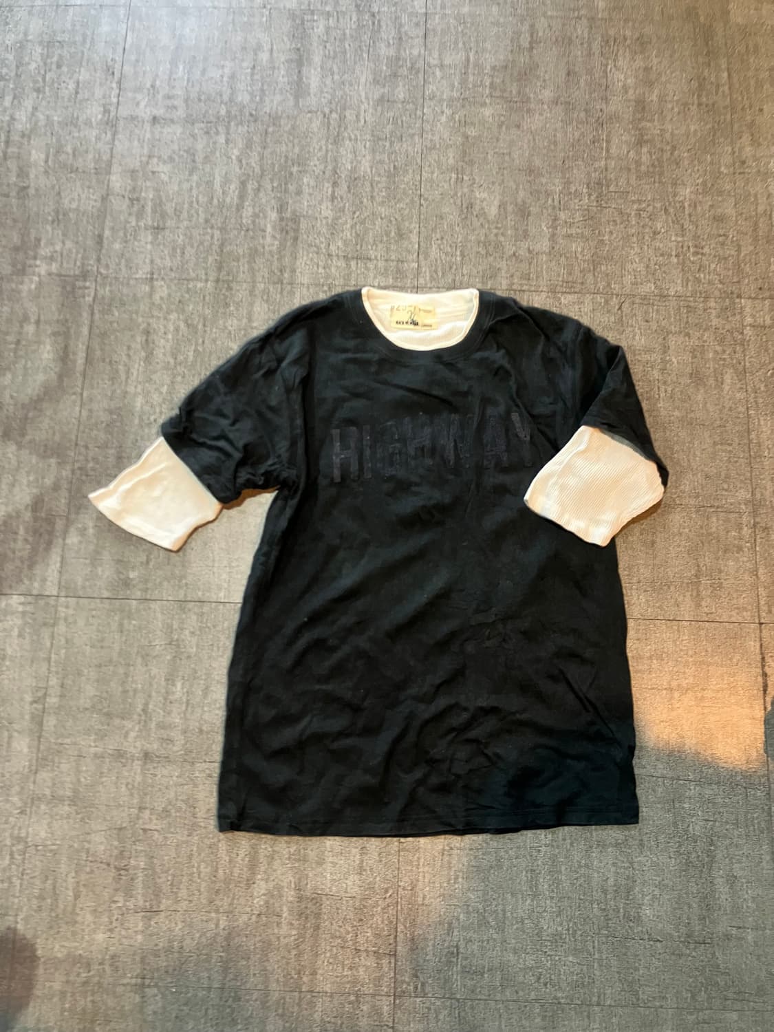 Backnumber 올드스쿨아메카지 너드혁오풍 니트레이어드 티셔츠 상품이미지1