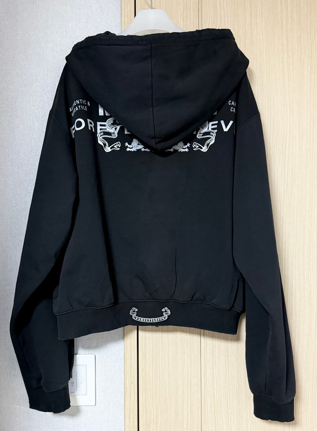 배드블러드 바이퍼 로고 후드 집업 블랙 상품이미지4