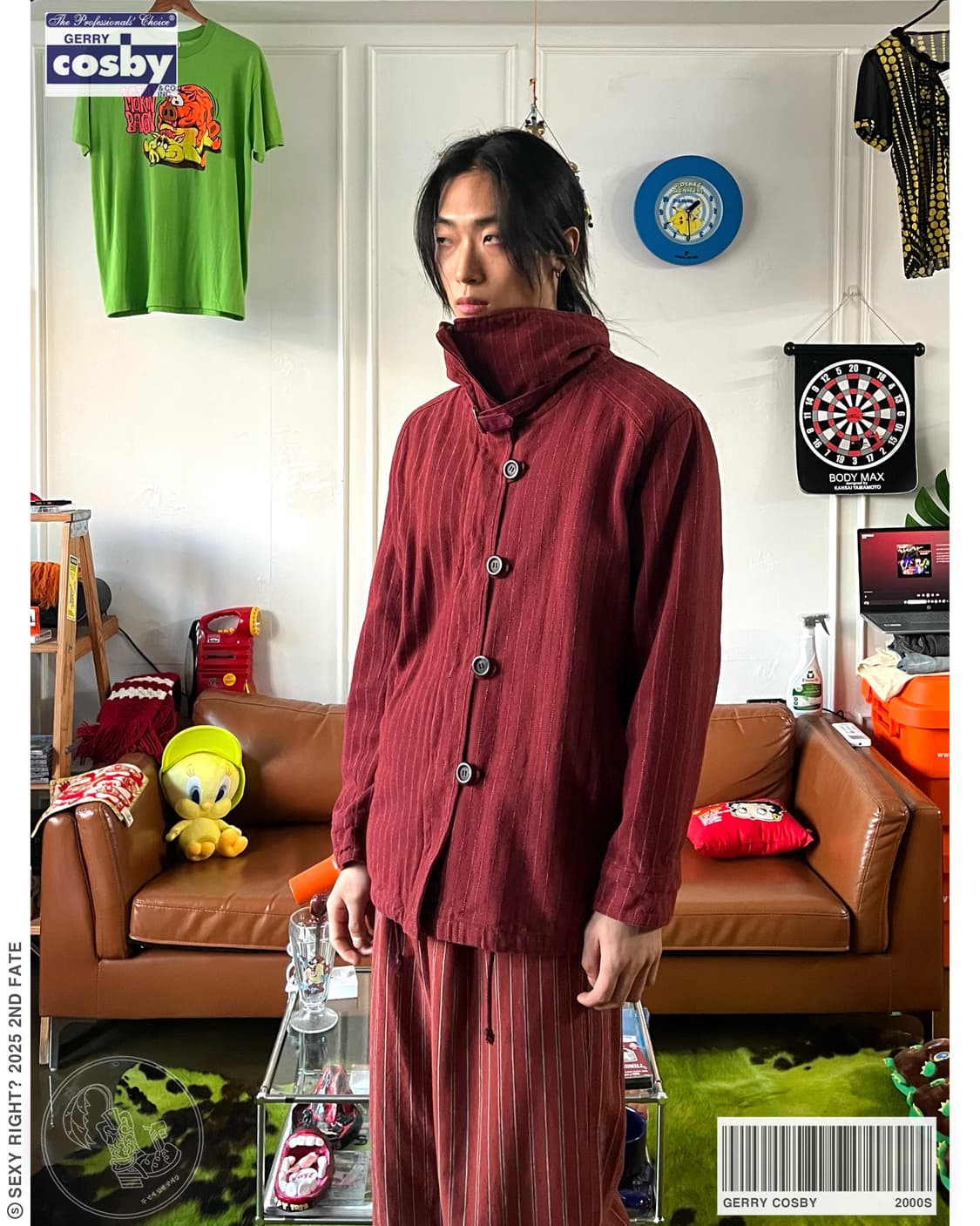 Gerry COSBY Old High-Neck Stripe Jacket 상품이미지1