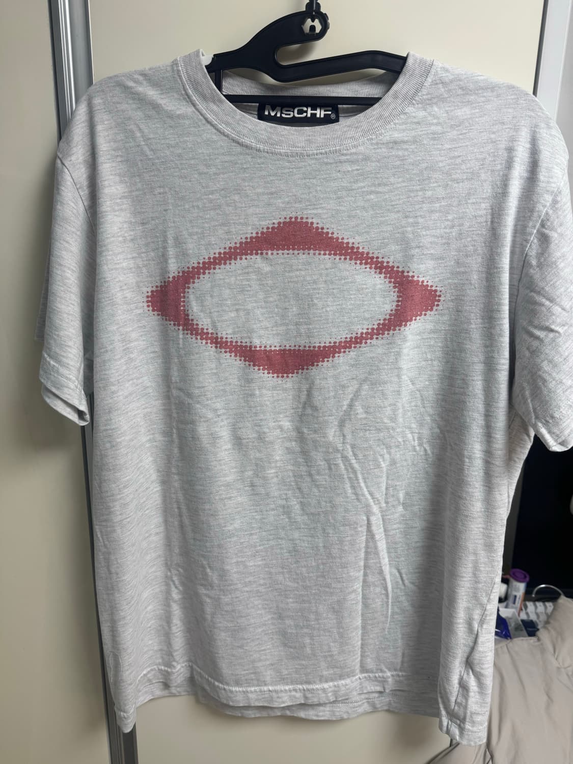 미스치프 롬버스 블러 반팔 티셔츠 멜란지그레이 상품이미지2
