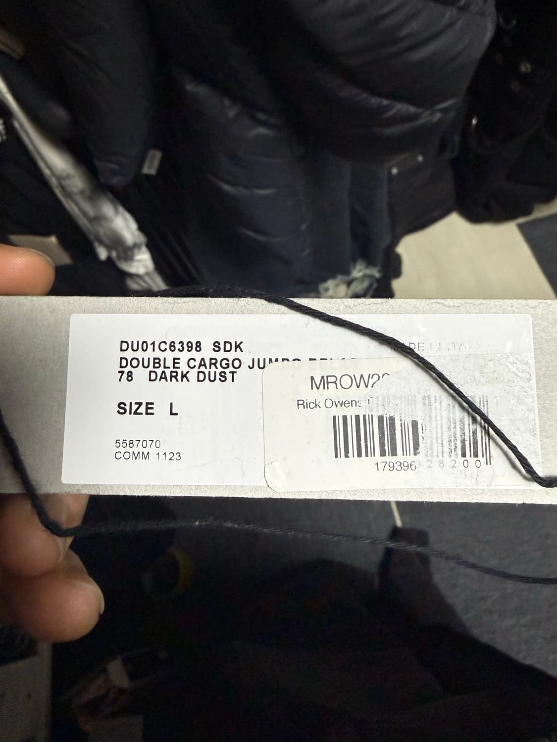 (L,50) 릭오웬스 점보카고 흑청 다크 더스트 상품이미지4