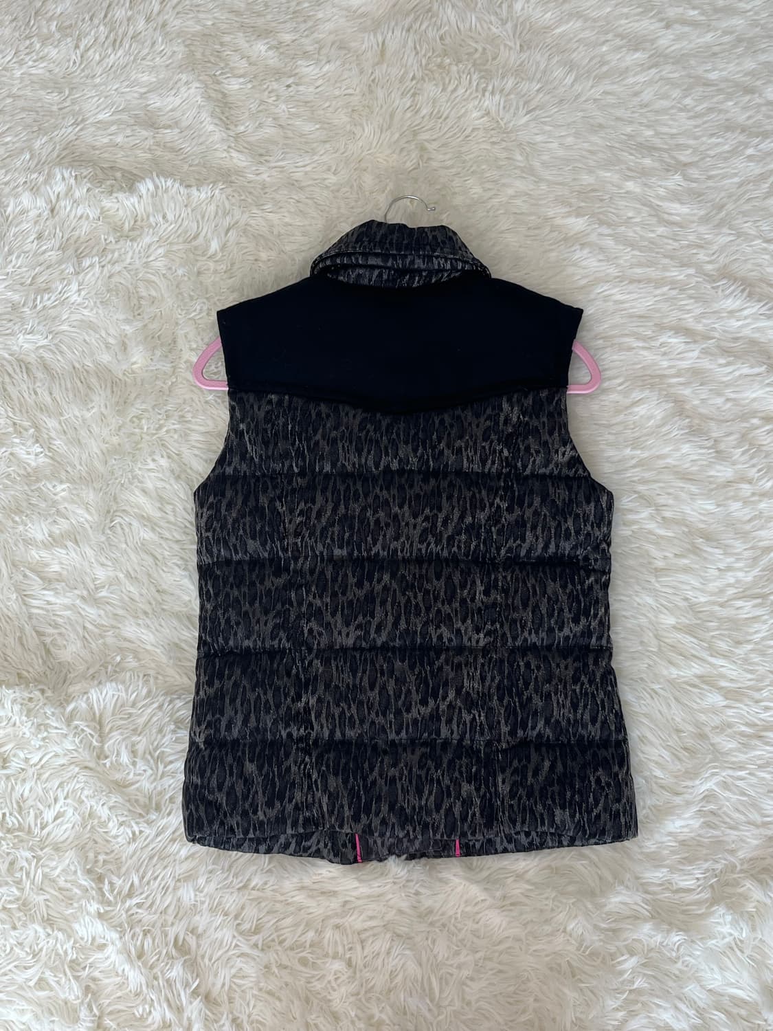 쥬시꾸뛰르 갸루 호피 조끼 패딩 점퍼 상품이미지3