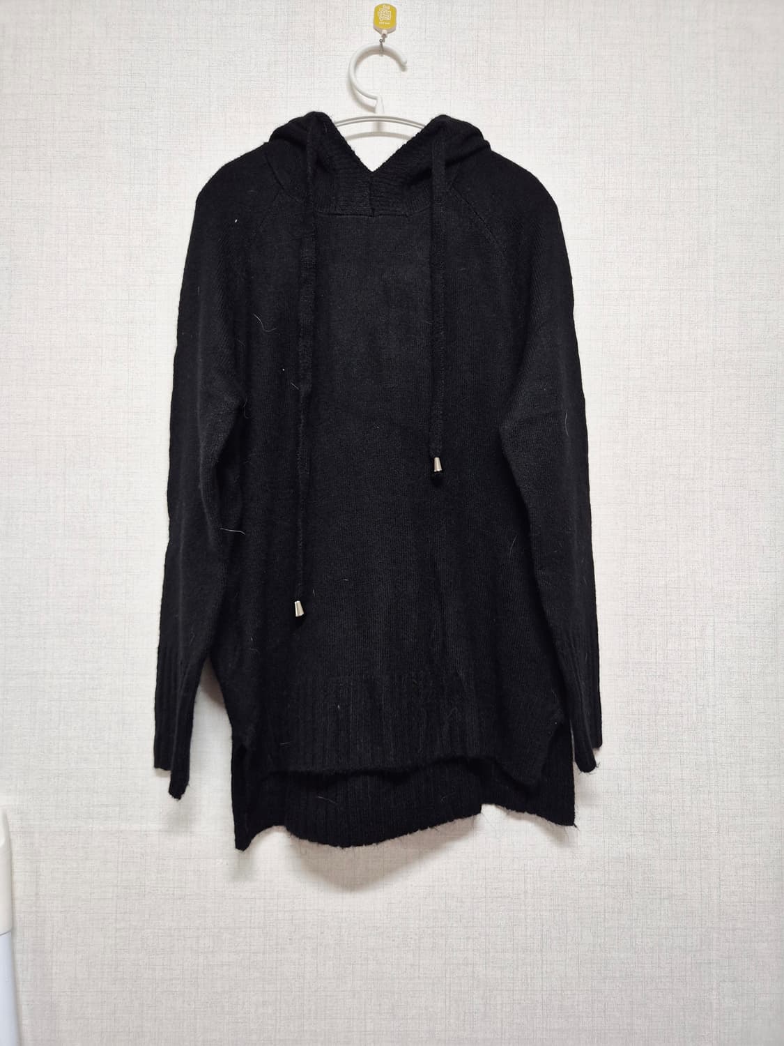 블랙 니트 후드티 상품이미지1