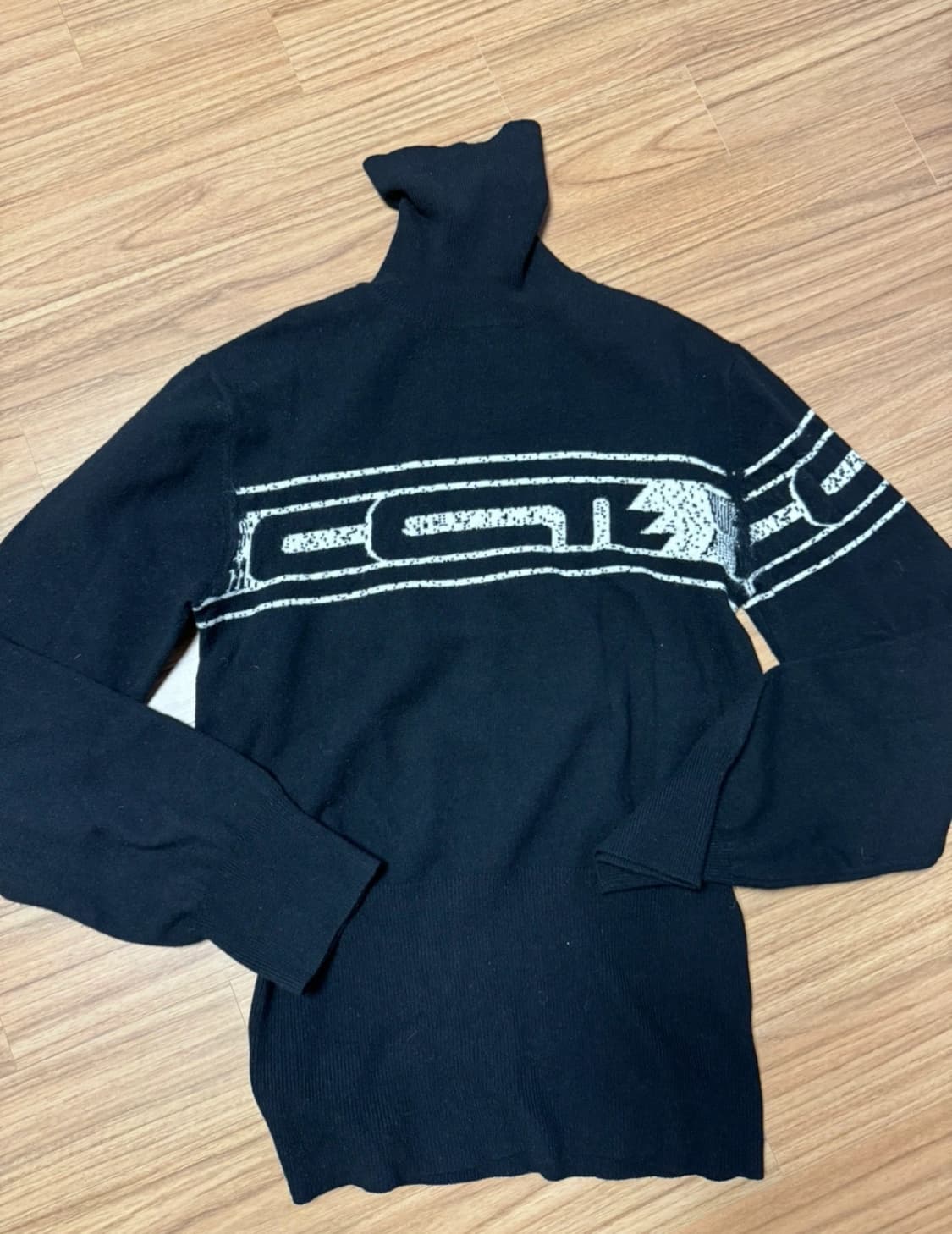 Y's 요지 야마모토 블랙 울 터틀넥 니트 상품이미지1