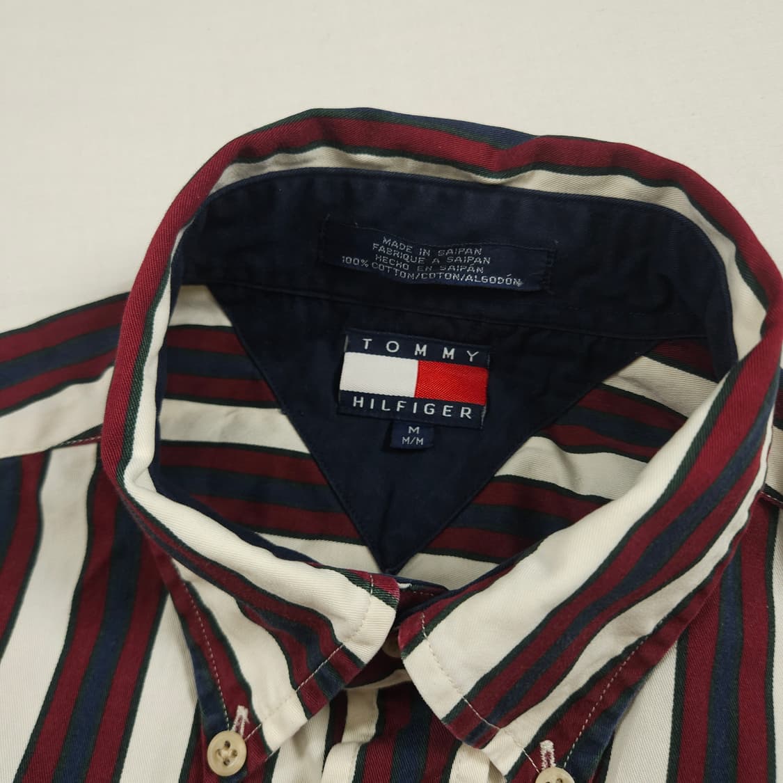 XL(105) 타미 힐피거 스트라이프 월계관 셔츠 상품이미지4