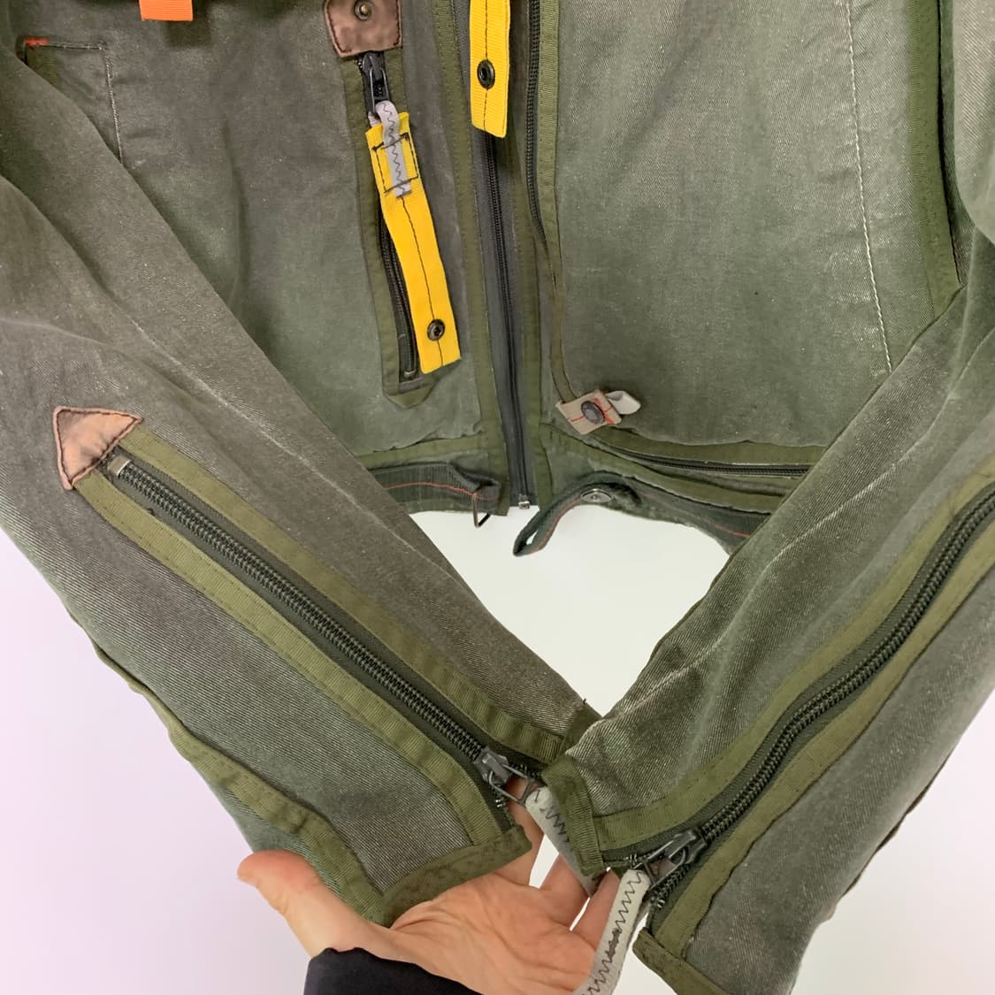 AVIREX 아비렉스 이큅먼트 야상 데님 자켓 카키 L 00s 2010 상품이미지3