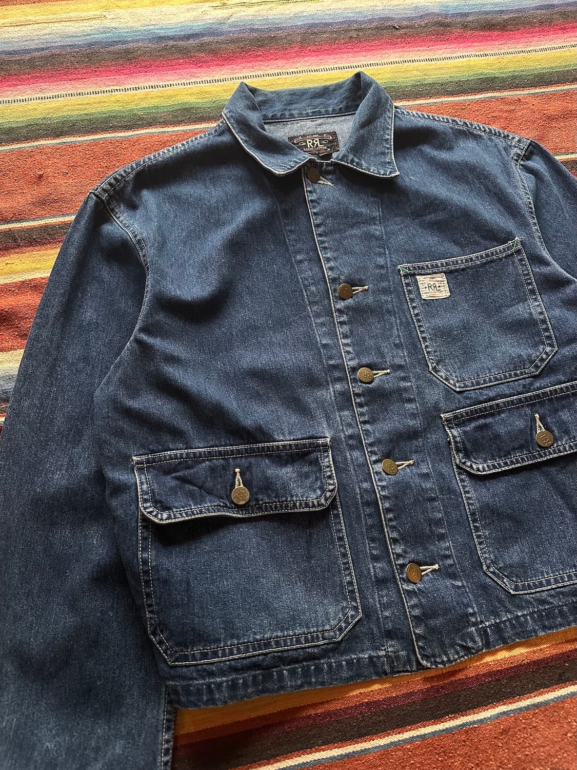 90s USA 빈티지 더블알엘 RRL 엔지니어 데님 자켓 상품이미지3