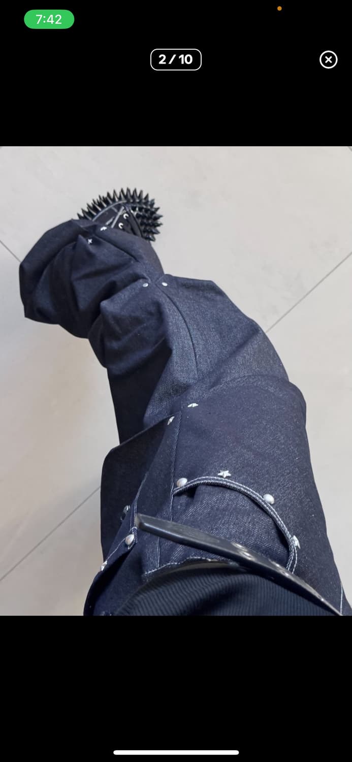 AAO viedit starry stud random tuck pants 상품이미지2