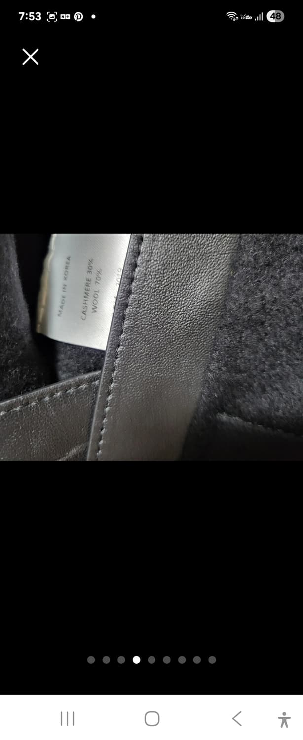 미니멀끝판왕!캐시미어+양가죽 롱베스트 새제품 free 상품이미지4