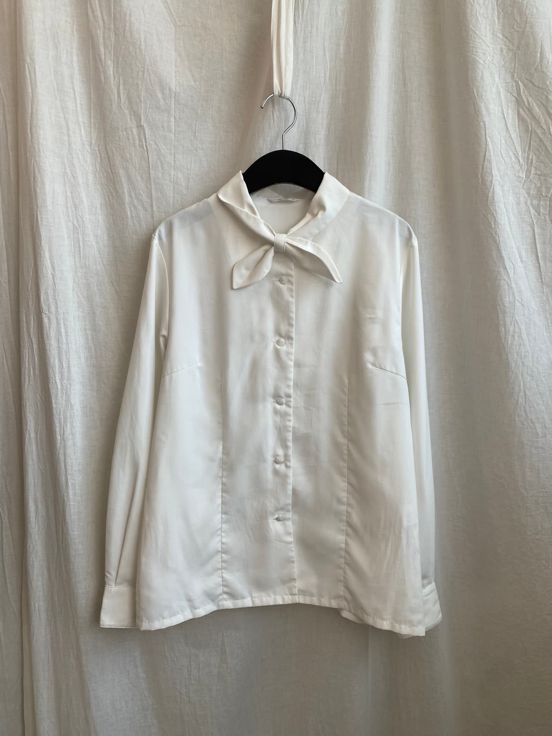 화이트 리본 블라우스(M) 상품이미지2