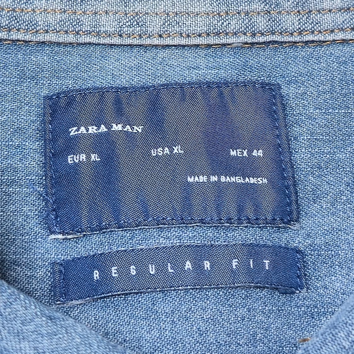 자라 ZARA MAN 데님 셔츠 XL 상품이미지5