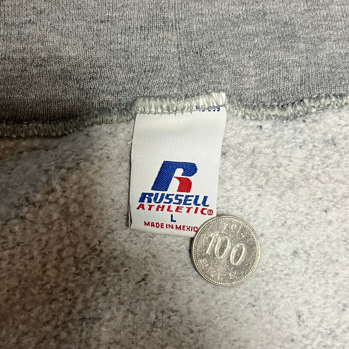 [XL] 00s 빈티지 러셀 후드집업 헤더 그레이 상품이미지4