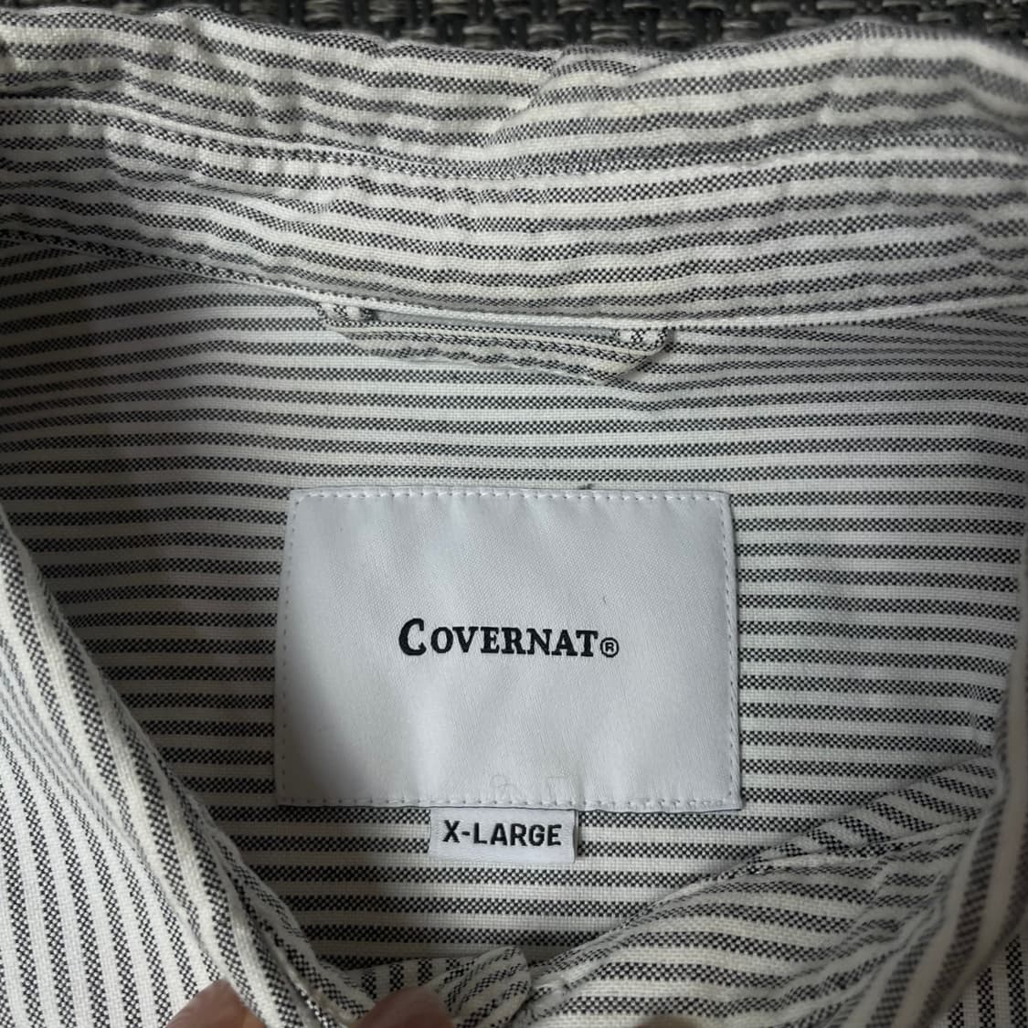 커버낫 그레이 스트라이프 긴팔 셔츠 XL 상품이미지4