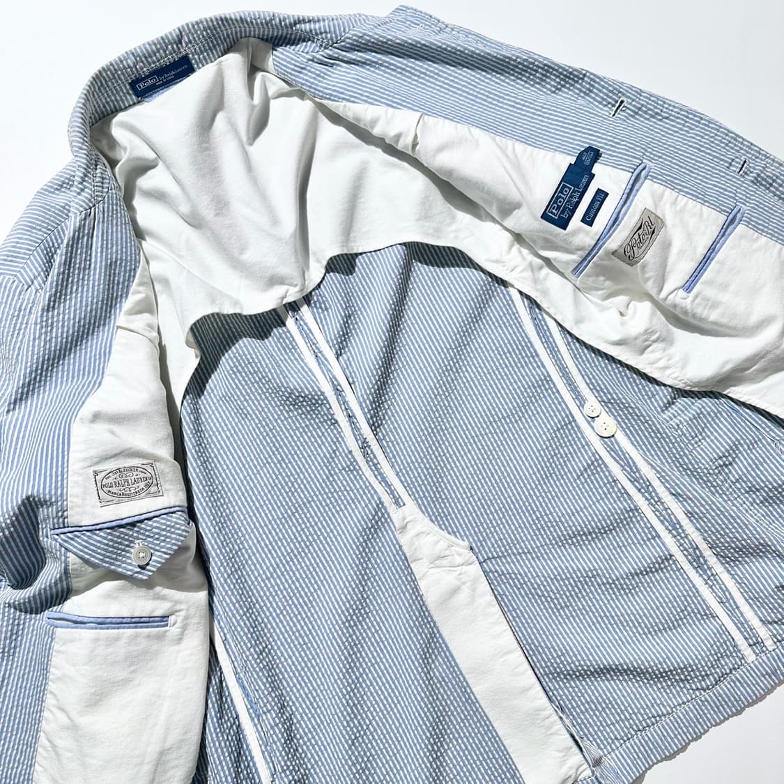 폴로 랄프로렌 시어서커 스트라이프 싱글 3B 블레이저 자켓 상품이미지7