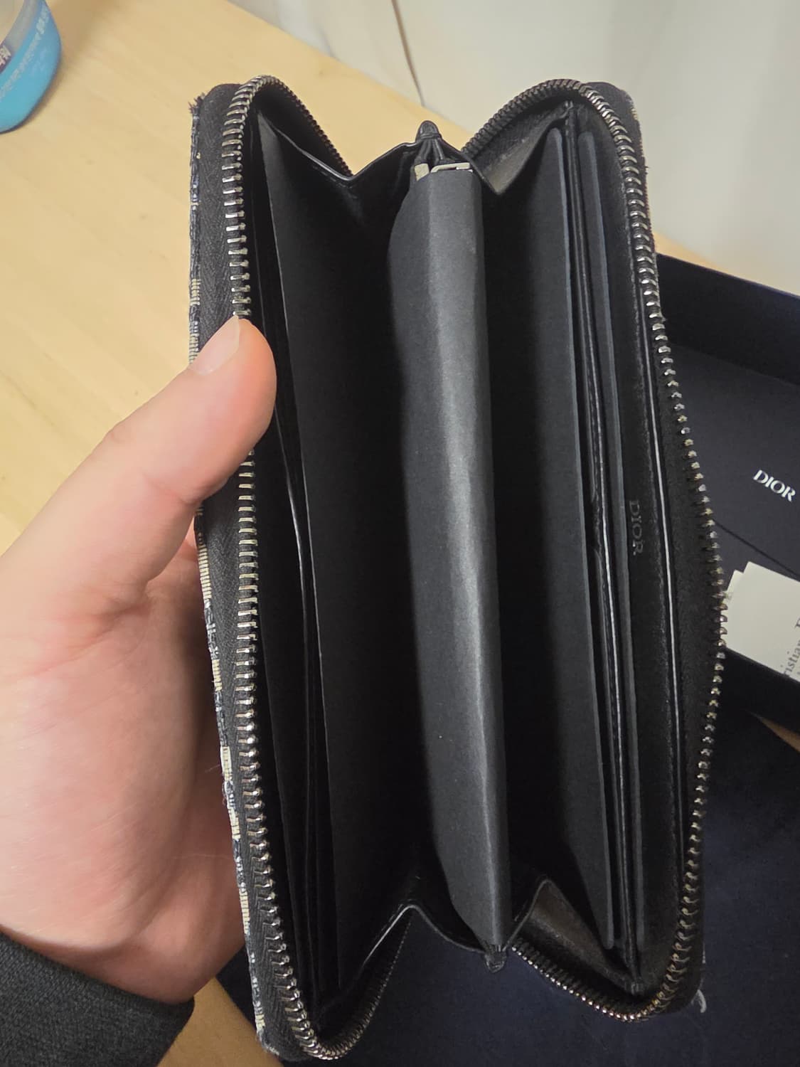 [풀구성] 디올 오블리크 지퍼 장지갑 베이지 지퍼돌이 상품이미지8