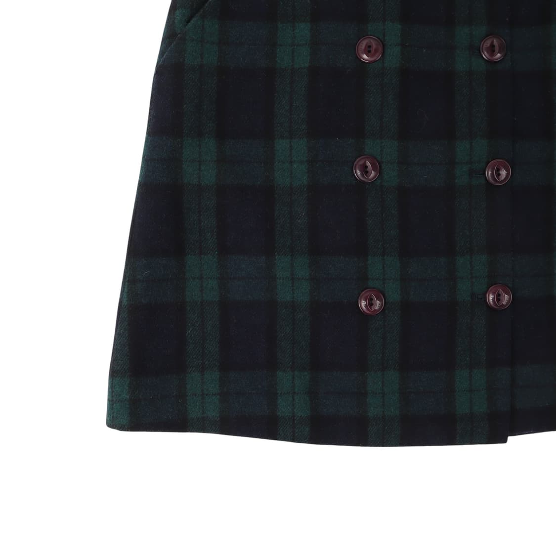 미스치프 그린 울 체크 미니스커트 상품이미지3