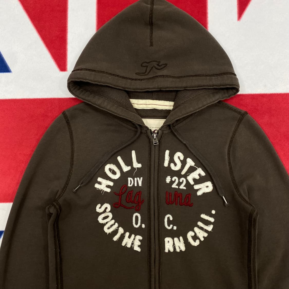 홀리스터 y2k 브라운 투웨이후드집업 여성 S  상품이미지3