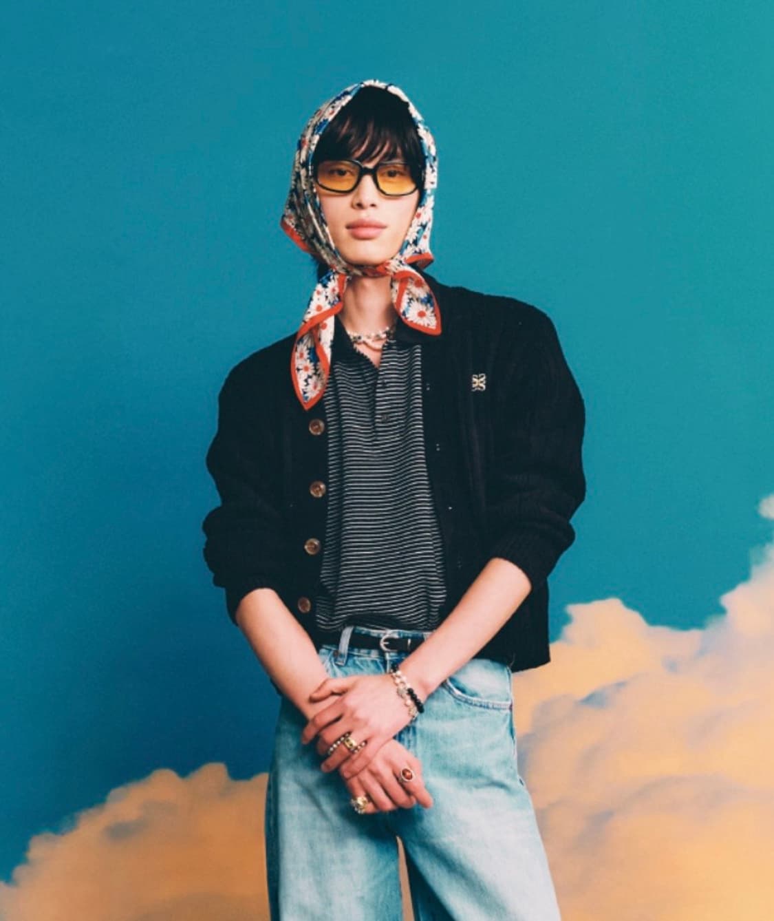 세터 오버사이즈 부클 가디건 블랙 xl 상품이미지1