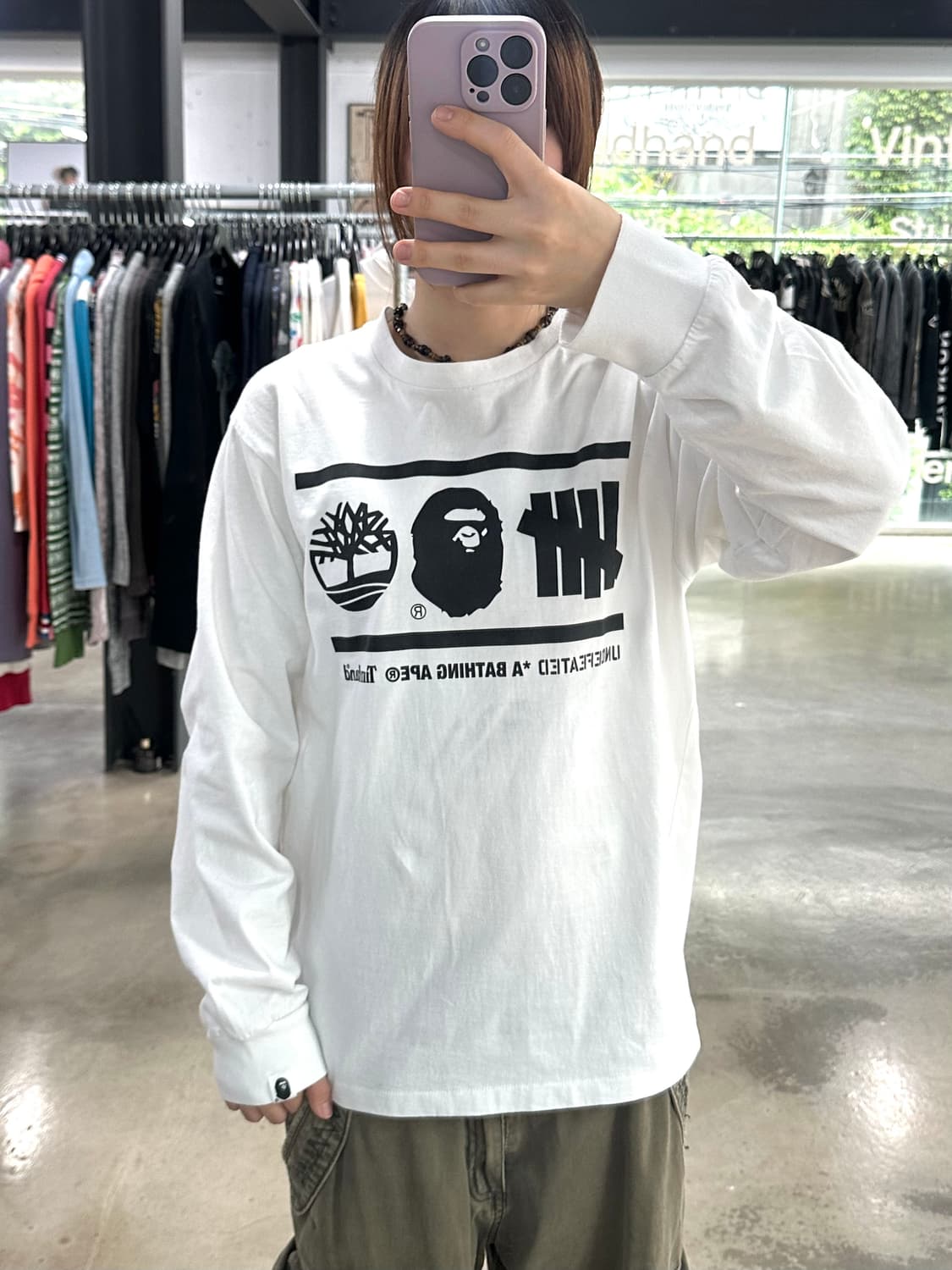 베이프 x Undefeated x Timberland 롱슬리브 상품이미지1