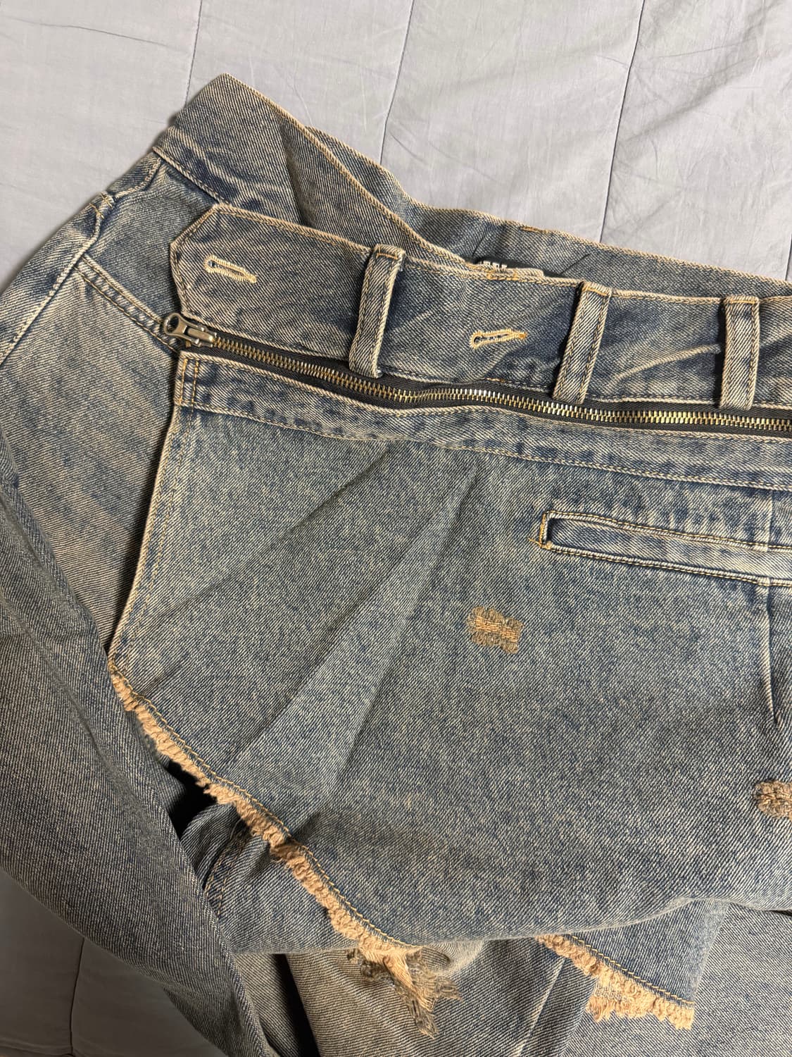 아이필럭키 Denim Bootscut skirt pants/새상품 상품이미지2