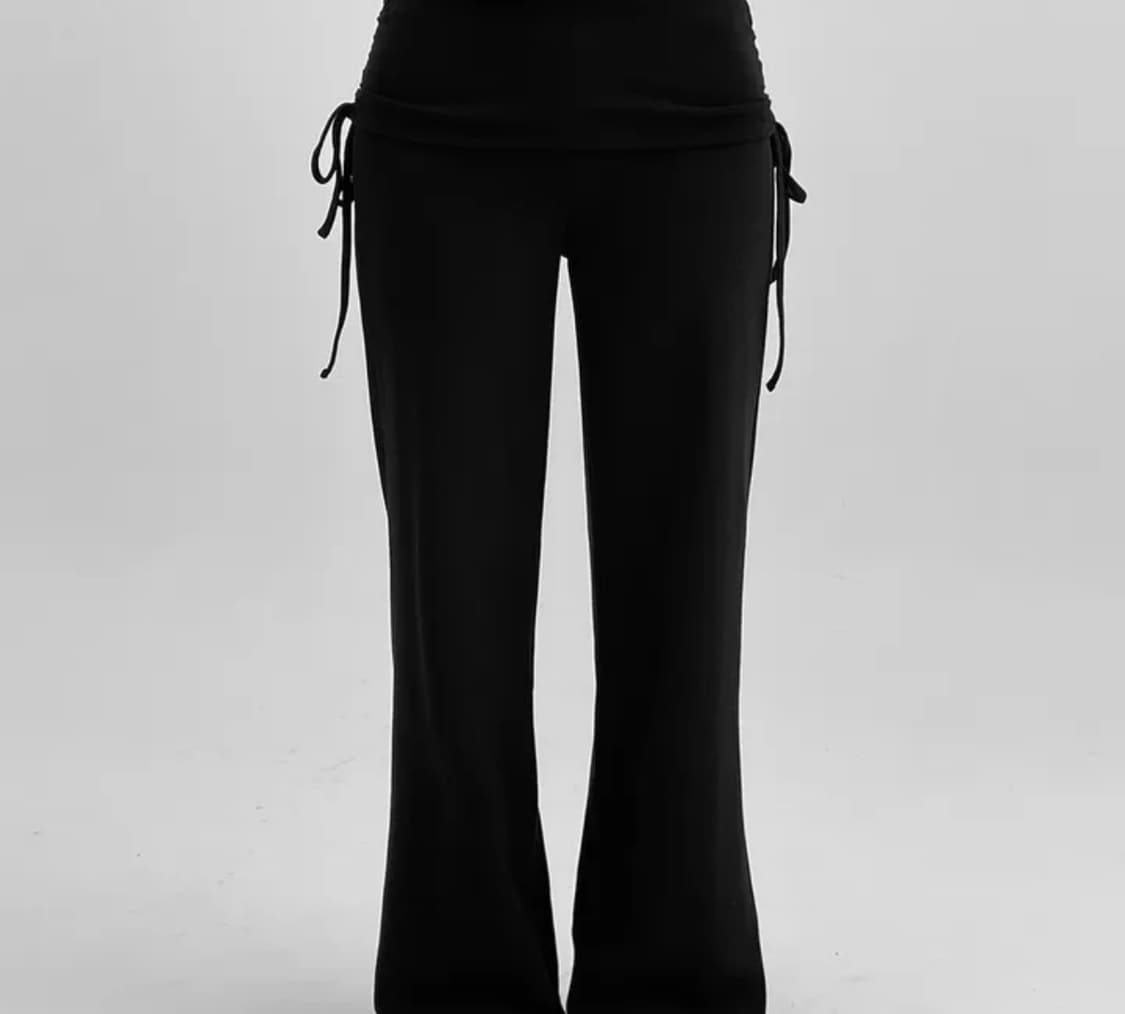 블랙업 벨라드 폴딩 셔링 부츠컷 팬츠 상품이미지1