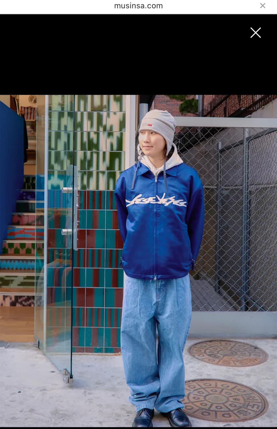 예스아이씨 Two tucked Ripstop Denim Pants 상품이미지2