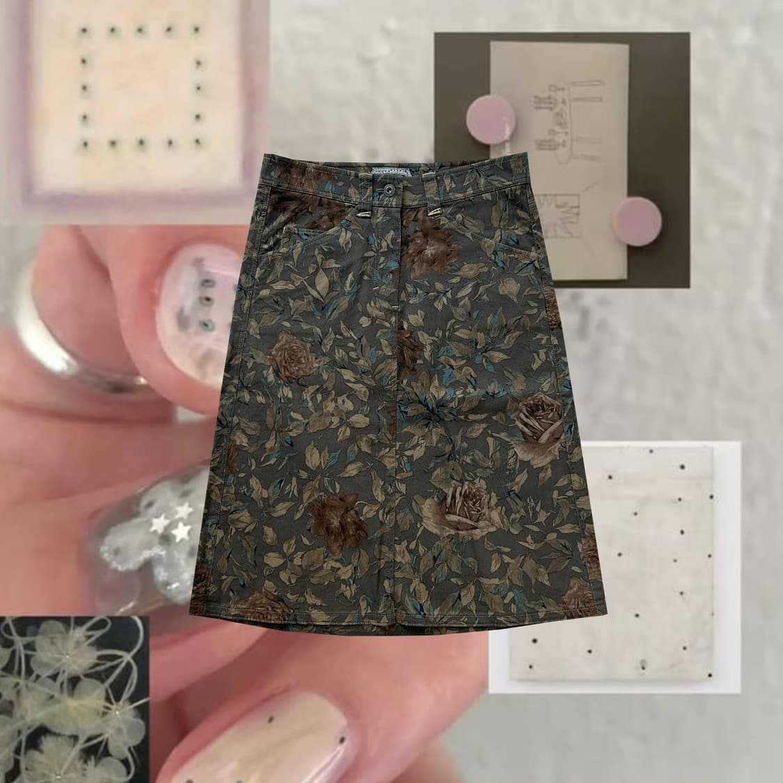 Flower Skirt 𖤣.𖥧.𖡼.⚘ 상품이미지1