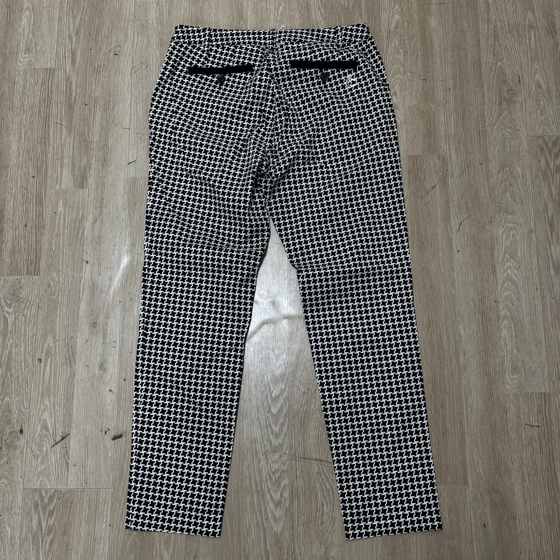 루이까스텔 여성 골프웨어 하운드투스 체크 스판 골프바지 [블랙] 73 상품이미지6