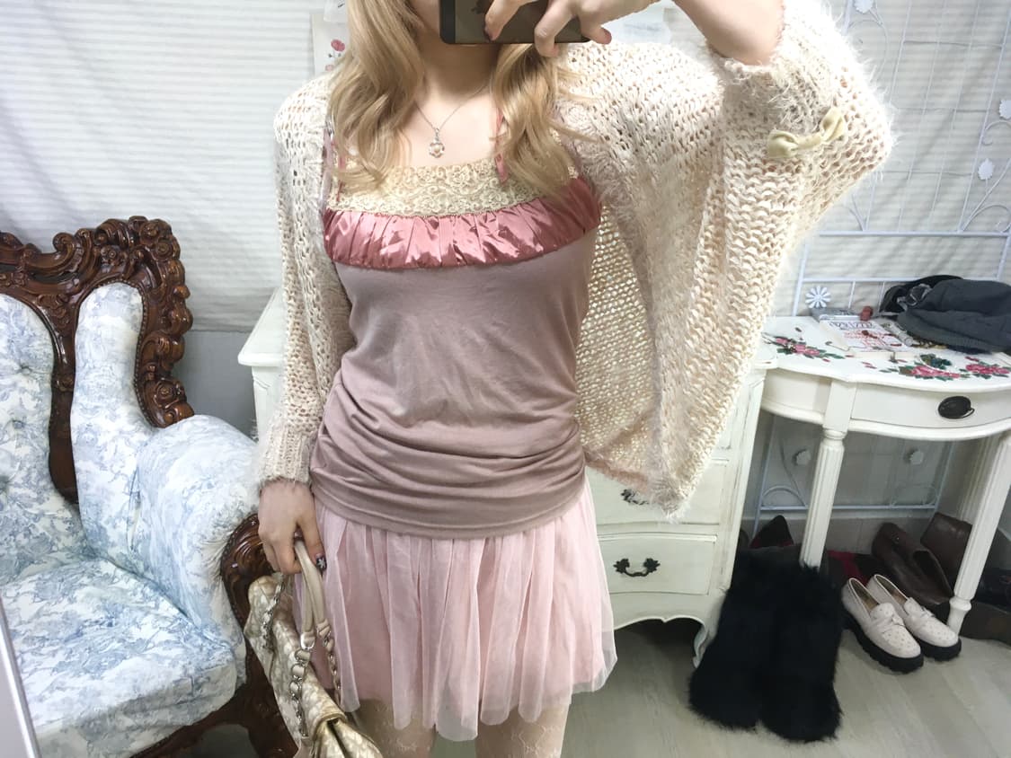 Lizlisa 리즈리사 리본 볼레로 가디건 상품이미지4