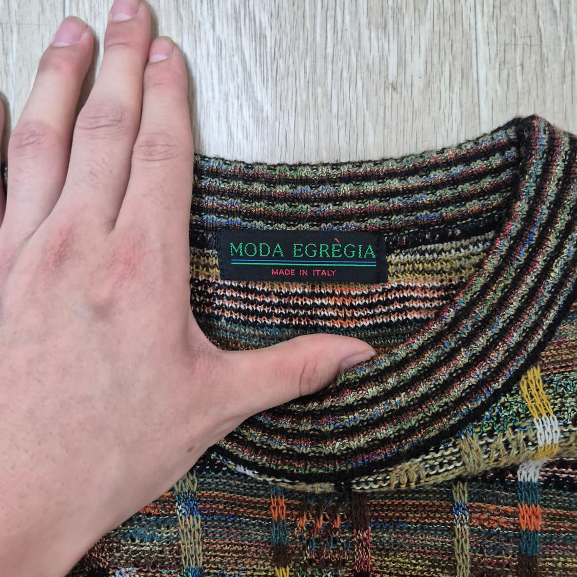모다 에그레자 이태리 케이블 니트 상품이미지5
