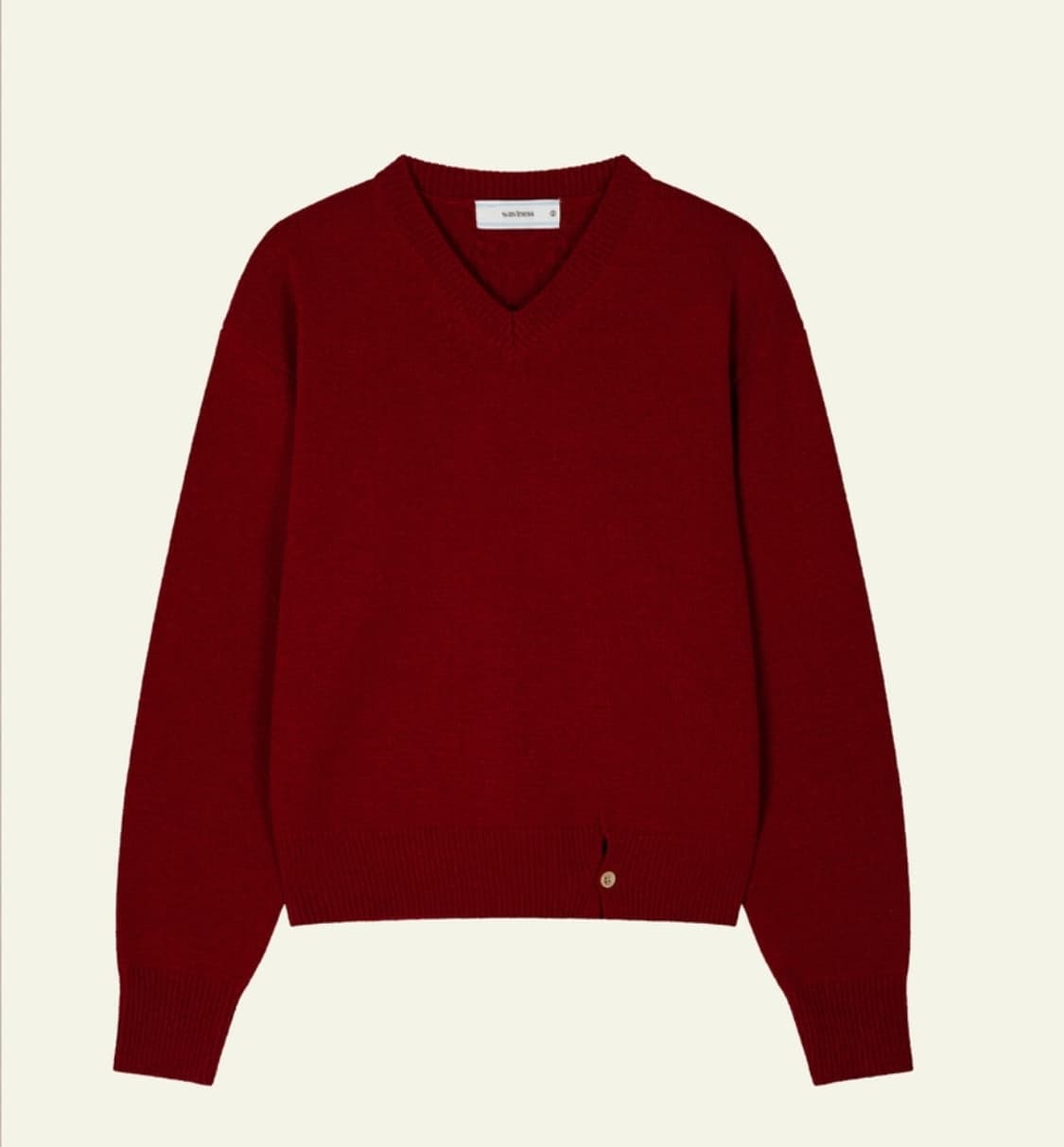 웨이비니스 하이 타이드 브이넥 니트 - 레드 2사이즈 상품이미지1