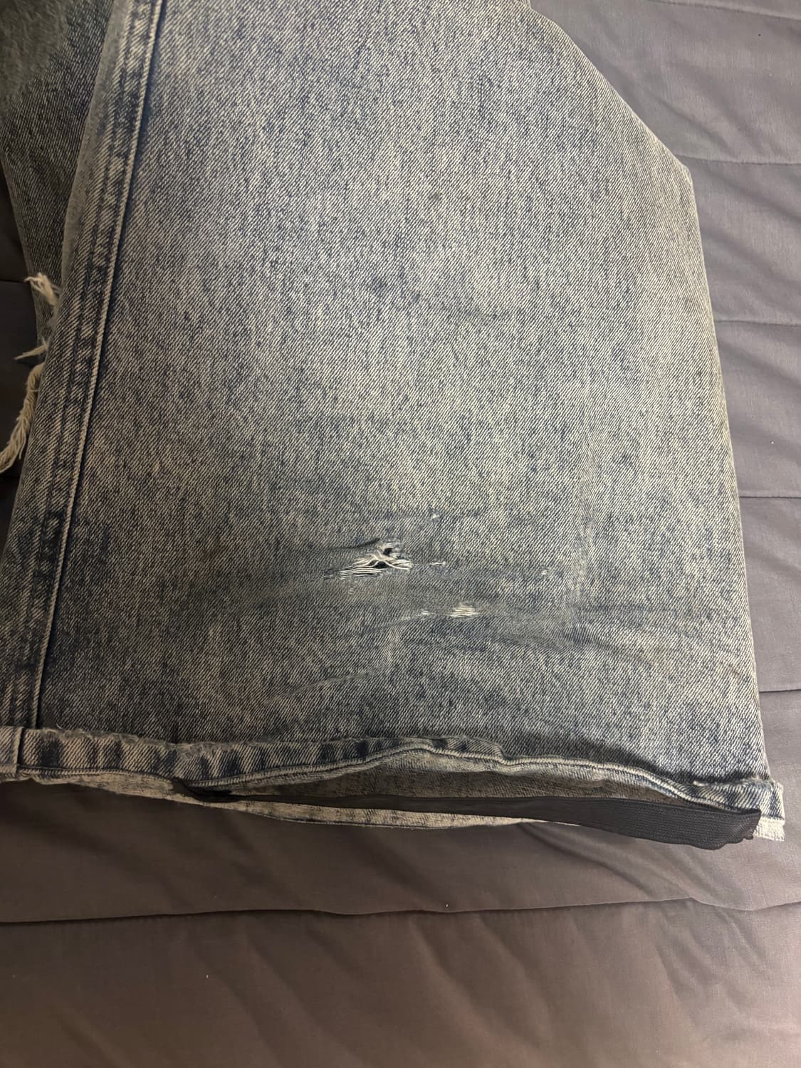 OMO 디스트레스드 플레어드 진 데님  상품이미지4