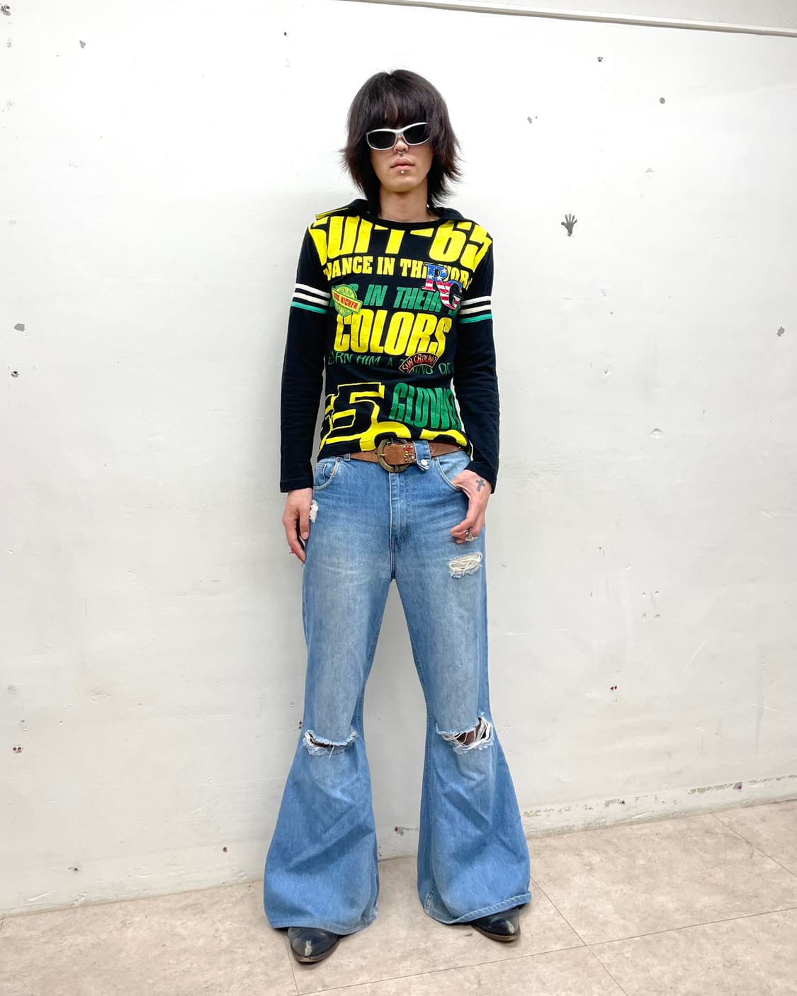 Retro-racing American flag hoodie 상품이미지7