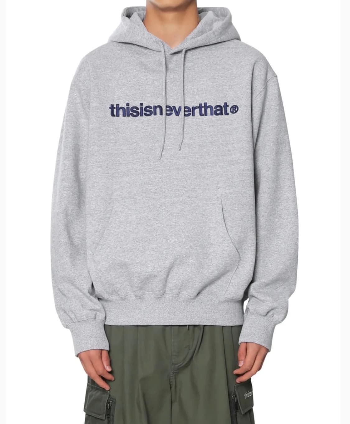 디스이즈네버댓 T로고 스웻 후드티 헤더그레이 XL 상품이미지4