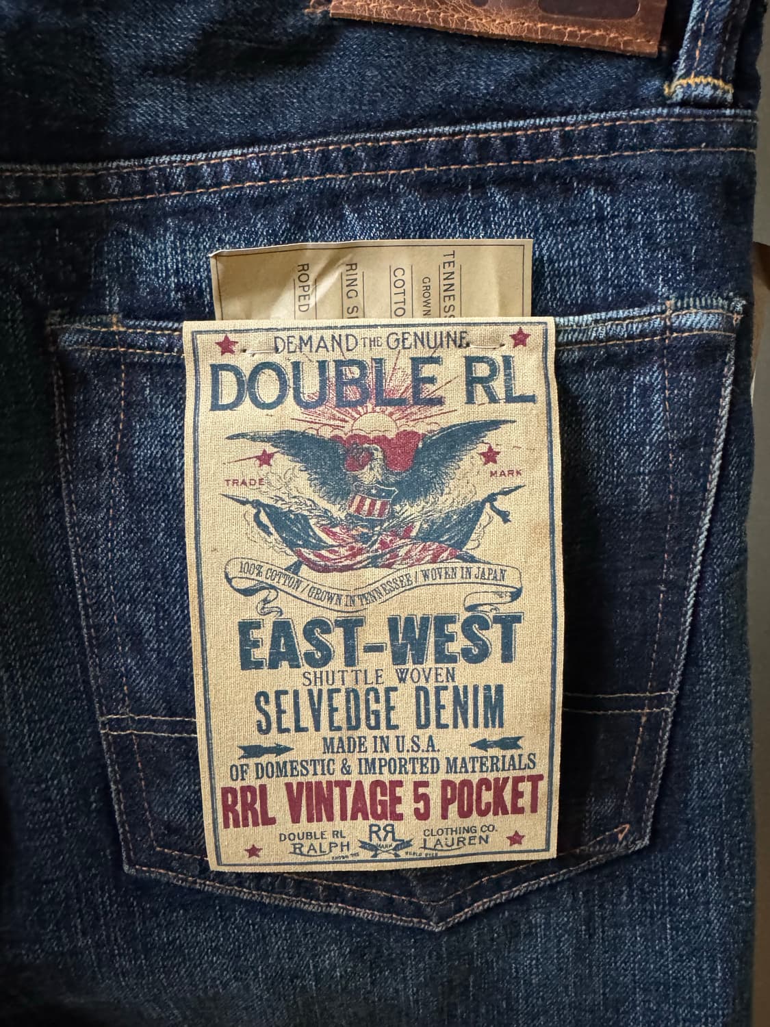 RRL 빈파포 기빈스진 32/32 새제품 팝니다. 상품이미지5