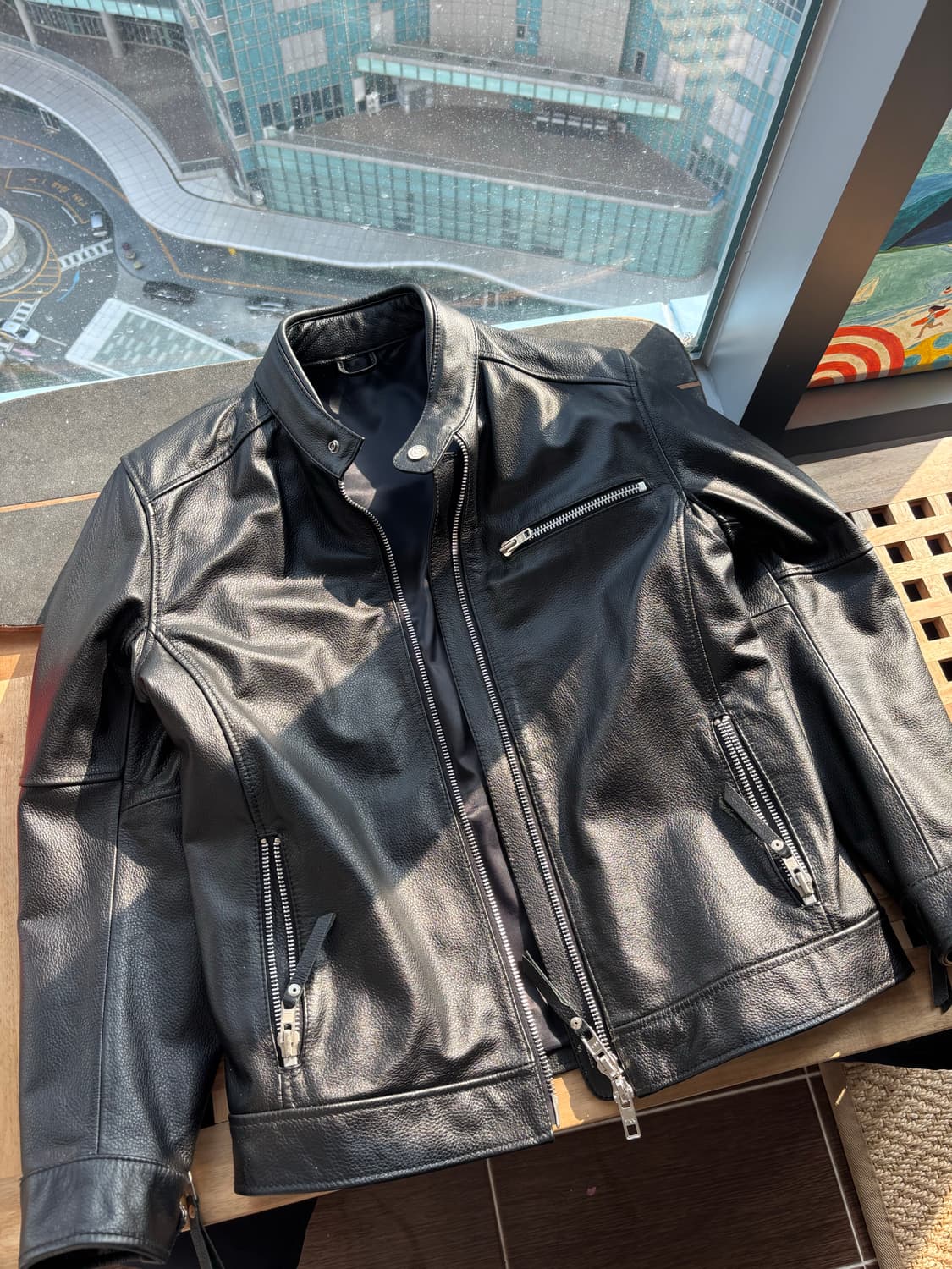 URBAN BARON 카우레더 바이커 자켓 상품이미지1