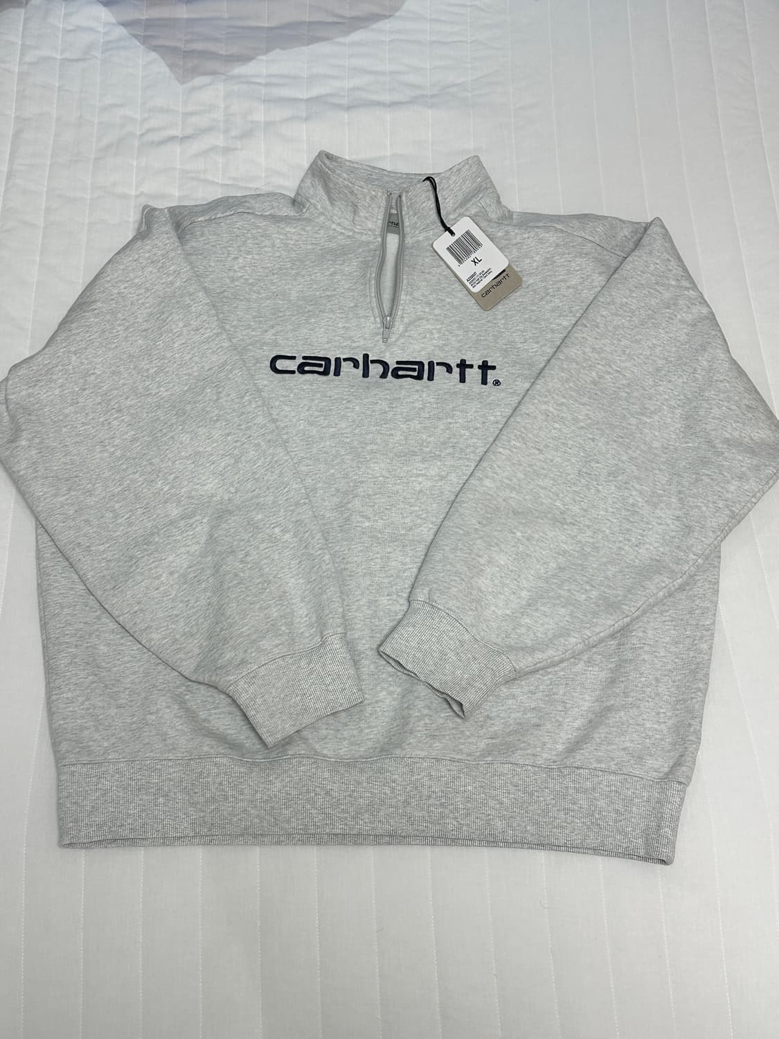 [xl] 칼하트 wip 하프집업 맨투맨 그레이 상품이미지3