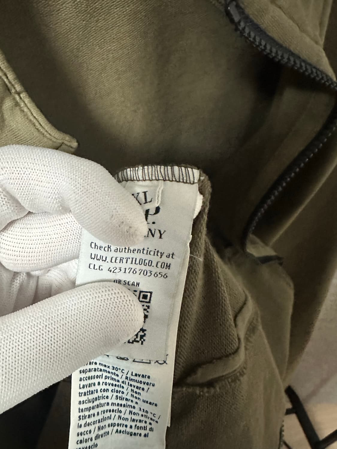 CP컴퍼니 코튼 집업 올리브 (XL) 상품이미지4