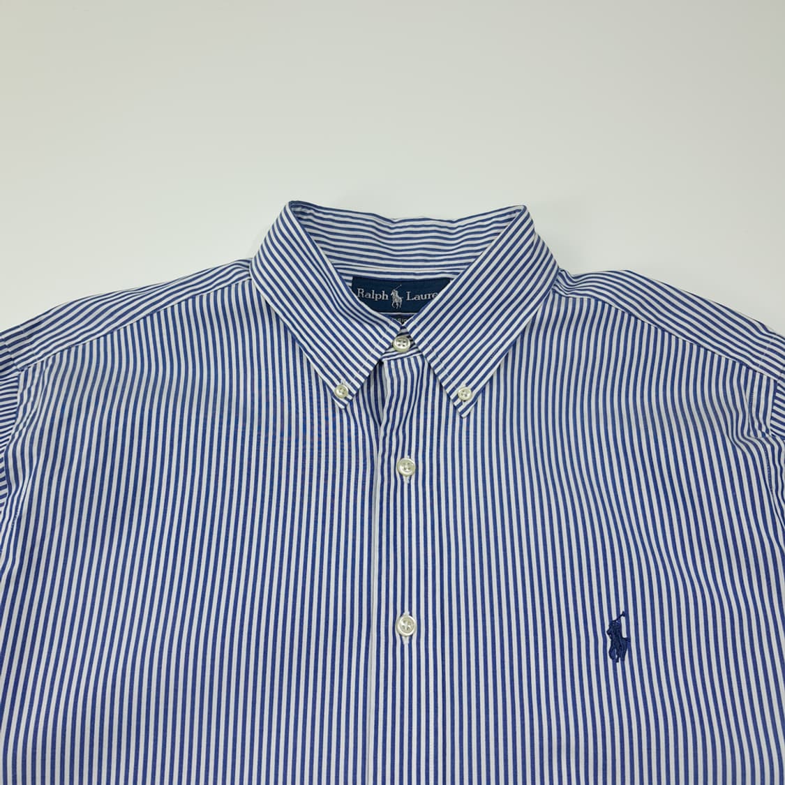 CL711 XL 폴로 90s 홍콩판 블루 스트라이프 셔츠 남방 상품이미지2
