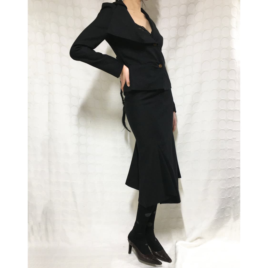 비비안 웨스트우드 울 블랙 셋업 상품이미지1