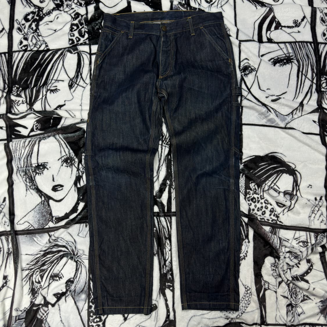 칼하트 싱글니 생지 데님 팬츠 상품이미지4