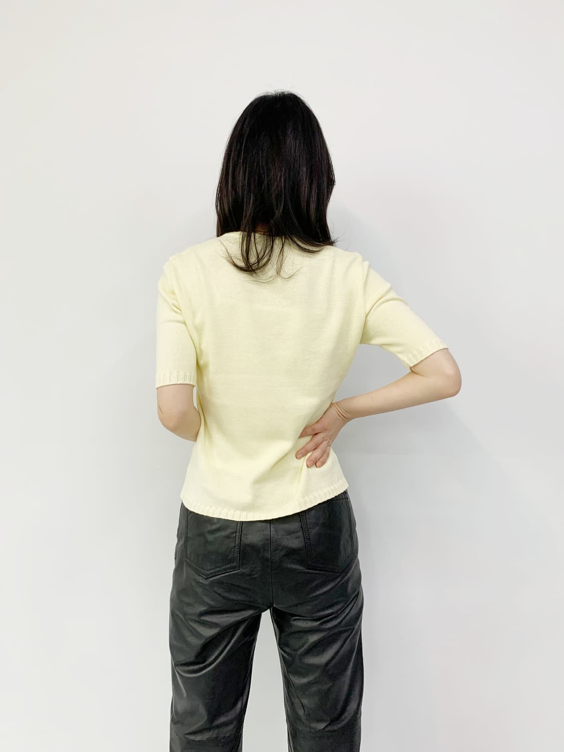  VININI made in italy 니트 반팔 상품이미지3