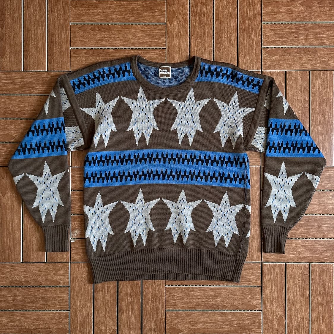 80’s Issey miyake jacquard knit sweater 상품이미지5