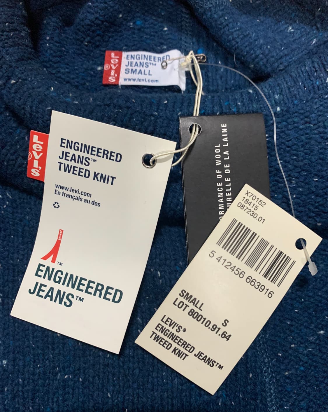 LEVIS 00'S 리바이스 엔지니어드진 트위드 니트(S 사이즈)유니색스 상품이미지8